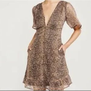 NWOT- ABERCROMBIE & FITCH Snake Print Mini Dress